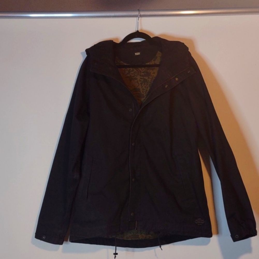 Levi's Heavy Canvas Hooded Utility Coat Men's size Large EUC